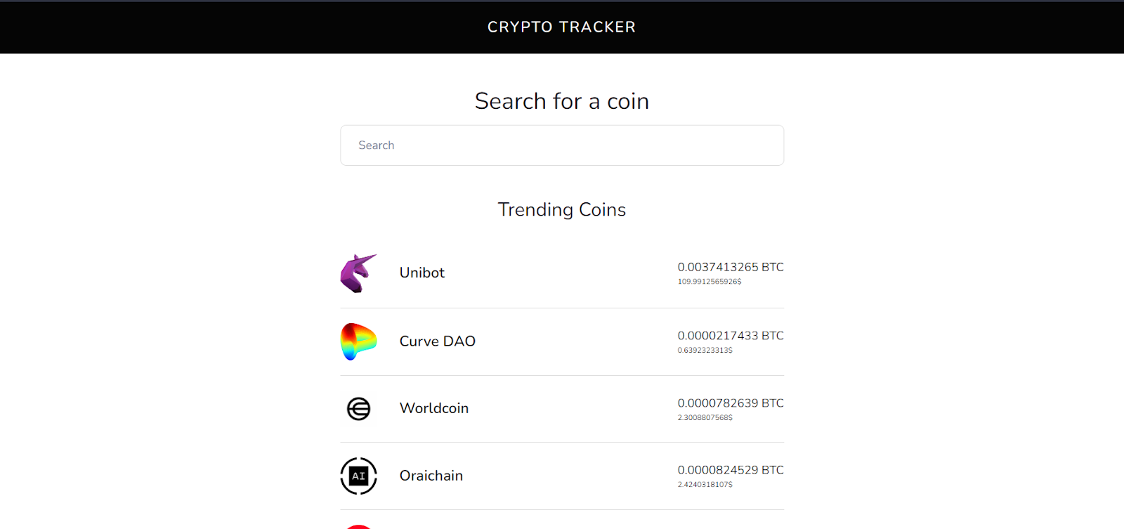 Crypto-Tracker
